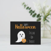 Carte Postale Trick Ou Traiter Happy Halloween Ghost Éffrayant (Debout devant)