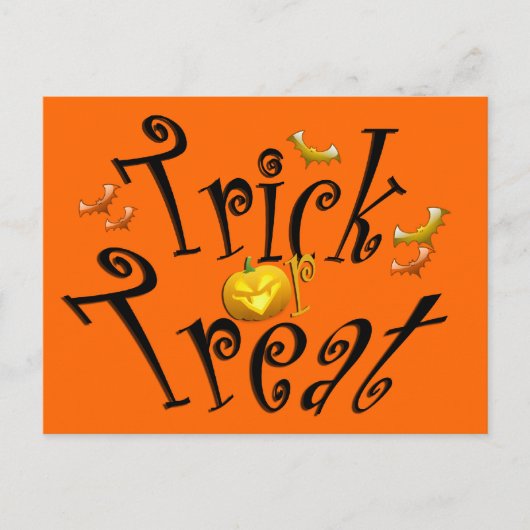 Carte postale Trick ou Treat (Devant)