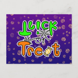 Carte Postale Trick ou Treat Halloween