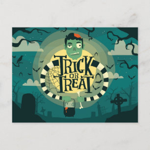 Carte Postale Trick ou Treat Haunted Graveyard
