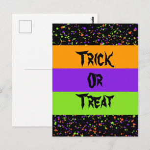Carte Postale Trick ou Treat / Tier / Dots /