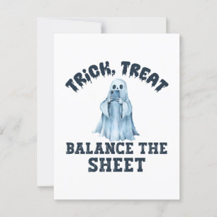 Carte Postale Trick, Treat and Balance Sheets