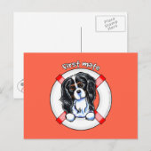 Carte Postale Tricolor Cavalier CKCS Premier Mate (Devant / Derrière)