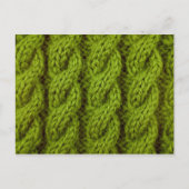 Carte Postale Tricot câble vert (Devant)
