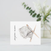Carte Postale Tricot Chaleureux Et Cosy (Debout devant)