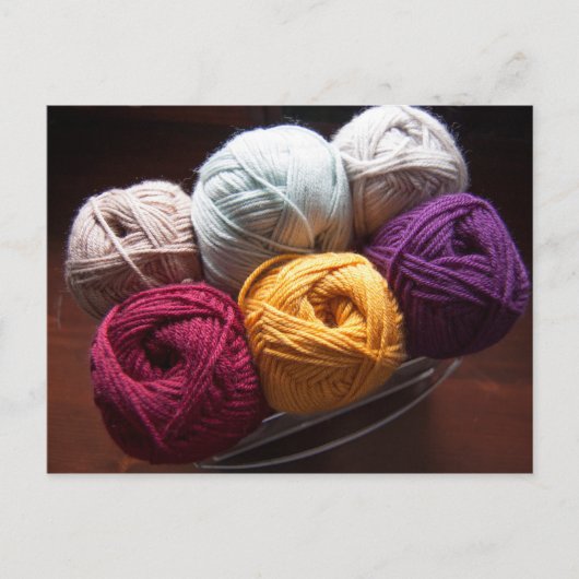 Carte postale Tricot Crochet en laine de lin ordin (Devant)