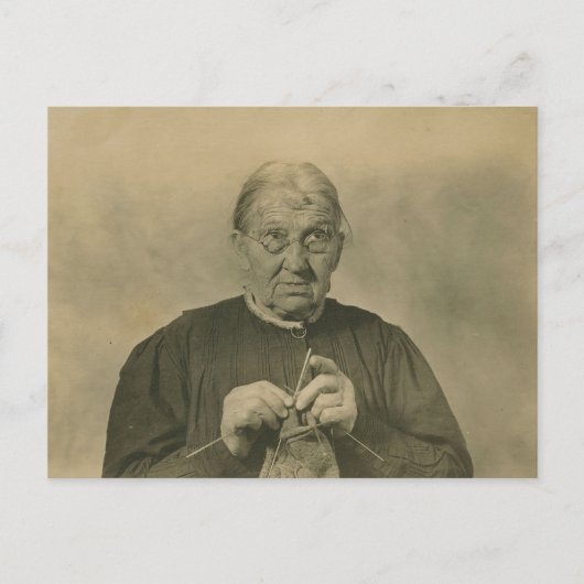 Carte Postale Tricot d'âge Granny 1910 Wrinkled Character Study (Devant)