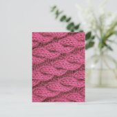 Carte Postale Tricot de câble rose (Debout devant)