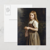 Carte Postale Tricot de fille, 1854 (Devant / Derrière)