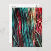 Carte Postale Tricot en fils coloré (Devant / Derrière)