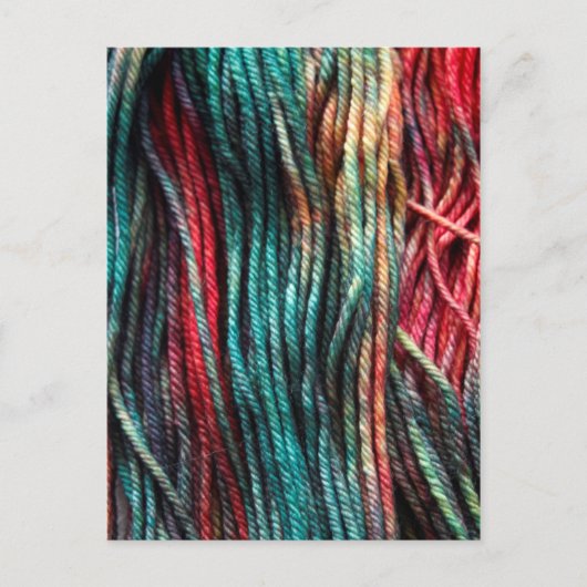 Carte Postale Tricot en fils coloré (Devant)