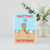 Carte Postale tricot : knirvana guru (Debout devant)