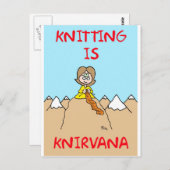 Carte Postale tricot : knirvana guru (Devant / Derrière)