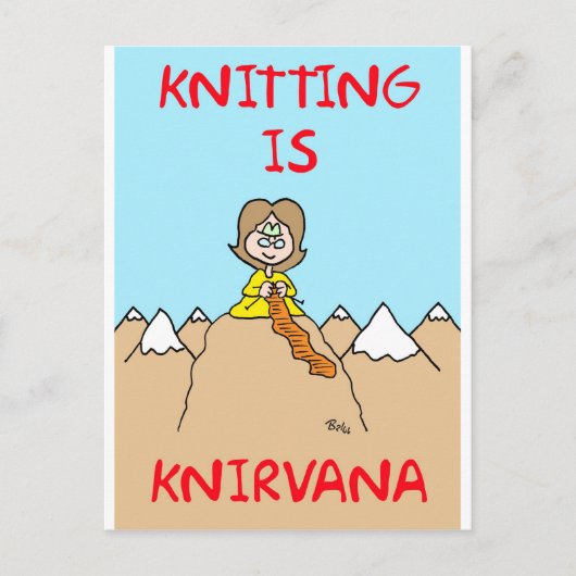 Carte Postale tricot : knirvana guru (Devant)