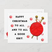 Carte Postale Tricot Noël (Devant / Derrière)