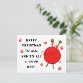 Carte Postale Tricot Vacances de Noël (Debout devant)