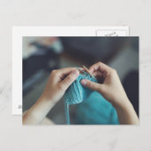 Carte Postale tricotage (Devant / Derrière)
