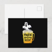 Carte Postale Tricoter ou traiter la bière (Devant / Derrière)