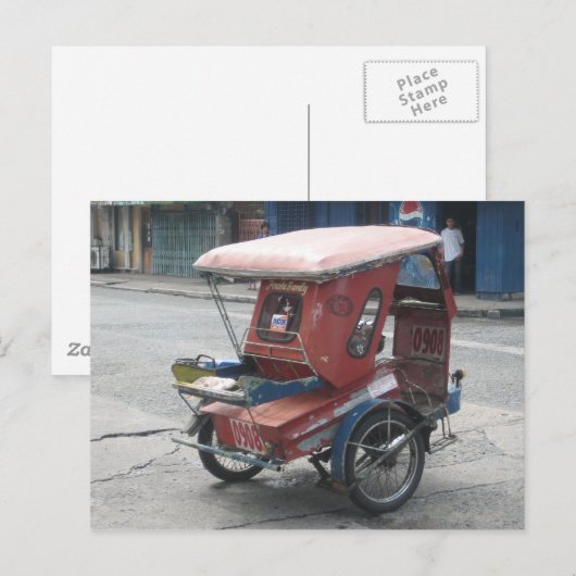 Carte Postale Tricycle (Devant / Derrière)