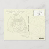 Carte Postale Tricycle du début des années 1890 (Dos)