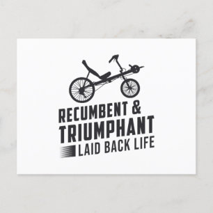 Carte Postale Tricycle Recumbent & Triumphant Vintage Retro