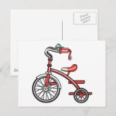 Carte Postale tricycle rétro (Devant / Derrière)