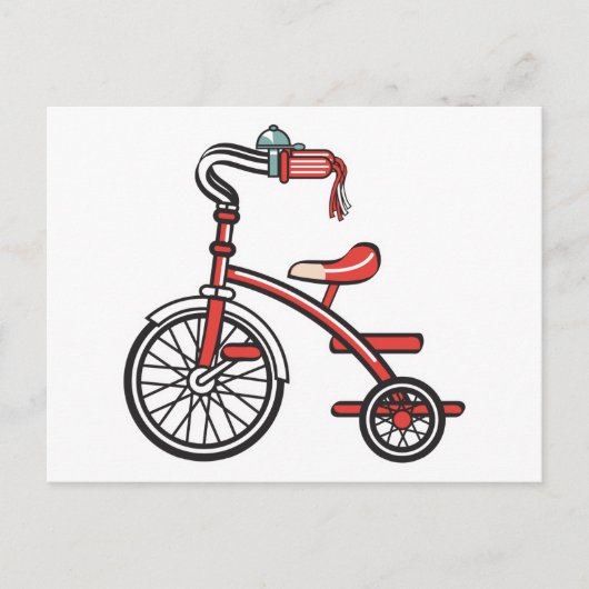 Carte Postale tricycle rétro (Devant)