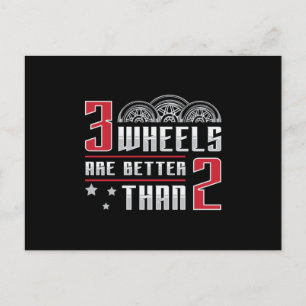 Carte Postale Triker 3 roues sont meilleurs que 2 motocyclistes