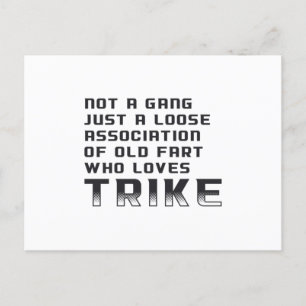 Carte Postale Triker Moto Trike Trikers Tricycle Funny Vintage