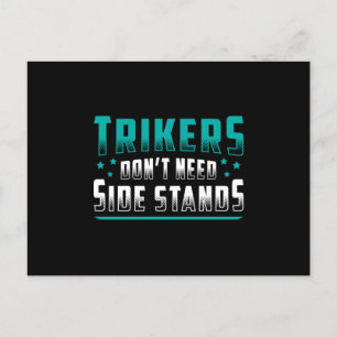 Carte Postale Triker Trikers n'a pas besoin de motocyclisme Vint