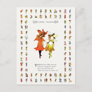 Carte Postale Trillium et Tiger-Lily, Livre de fleurs géantes