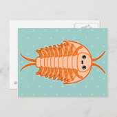 Carte Postale trilobite Kawaii (Devant / Derrière)