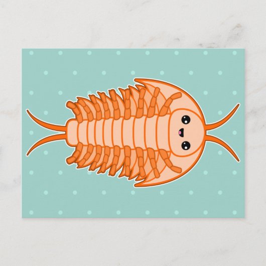 Carte Postale trilobite Kawaii (Devant)