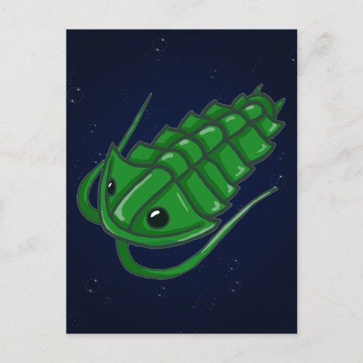 Carte Postale Trilobite vert (Devant)