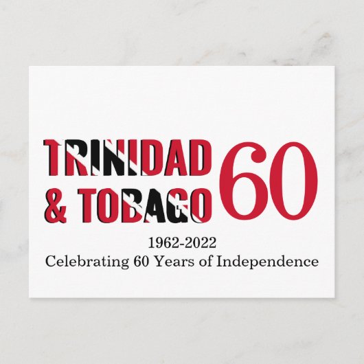Carte Postale TRINITÉ-ET-TOBAGO 60e anniversaire de l'indépendan (Devant)
