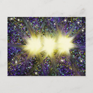 Carte Postale Trinité Moderne Prophétique Art Chrétien Étoiles E
