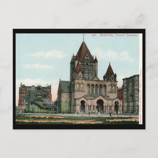 Carte Postale Trinity Church, Boston 1906 Vintage (Devant)