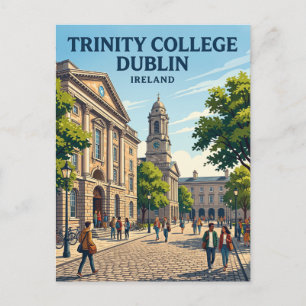 Carte Postale Trinity College Dublin Irlande