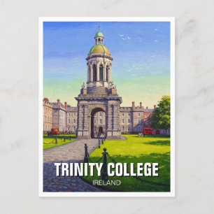 Carte Postale Trinity College Dublin Irlande Travel