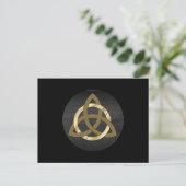 Carte Postale Trinity noeud Celtic Black Gold (Debout devant)