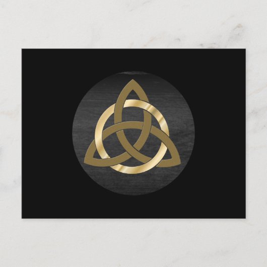 Carte Postale Trinity noeud Celtic Black Gold (Devant)