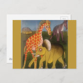 Carte Postale Trio d'art africain (Devant / Derrière)