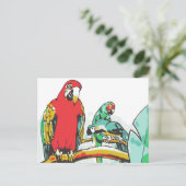 Carte Postale Trio de perroquets (Debout devant)