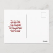 Carte Postale Trio de pingouin de vacances (Dos)