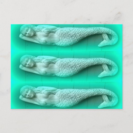 Carte Postale trio de sirène verte (Devant)