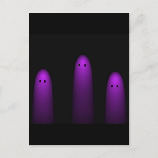 Carte Postale Trio des fantômes (Fuschia) (Devant)