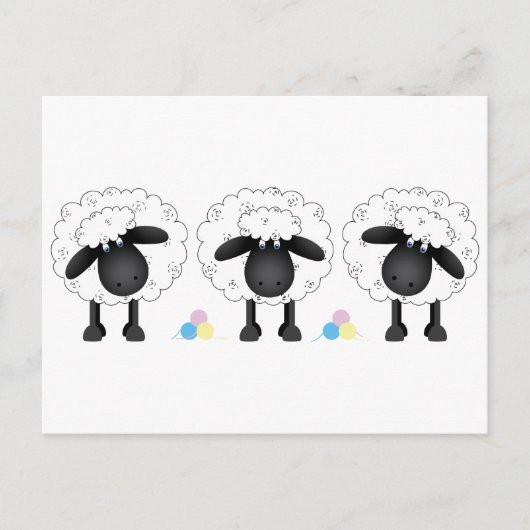 Carte Postale Trio des moutons (Devant)