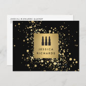 Carte Postale Trio en bâton à lèvres avec maquillage de points C (Devant / Derrière)