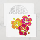 Carte Postale trio hibiscus (Devant / Derrière)