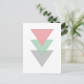 Carte Postale Trio Minimal De Triangles De Couleur Pastel (Debout devant)